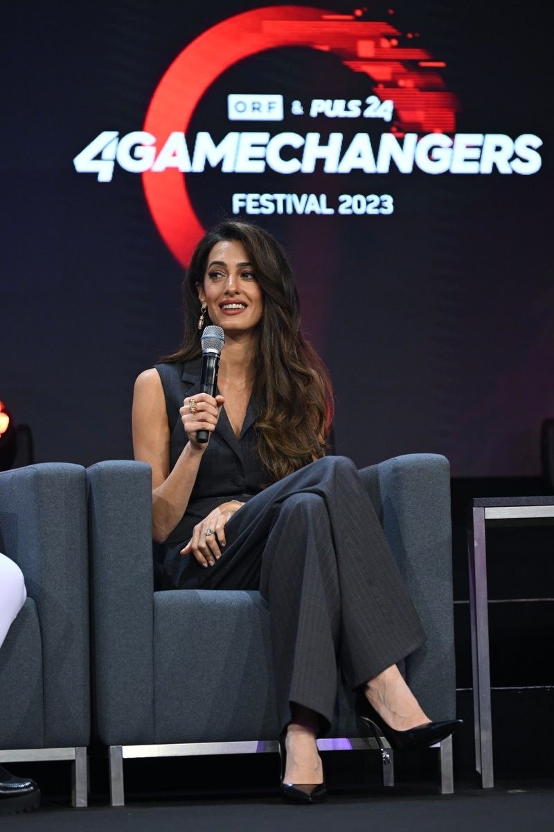 Amal Clooney at the 4GAMECHANGERS Festival 2023: „If you want lasting peace in the long run you need justice“